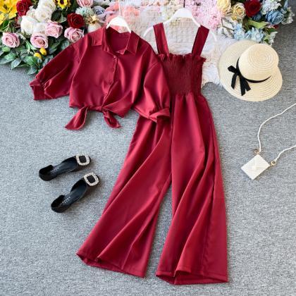 2022 Two pieces Suit High-waisted w..
