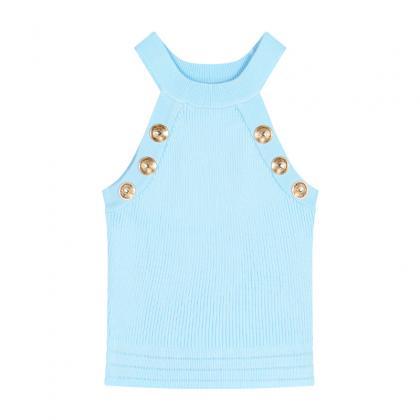 Knitted Halterneck Camisole Top