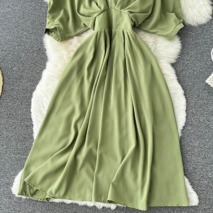 French Cutout Long Maxi Dress