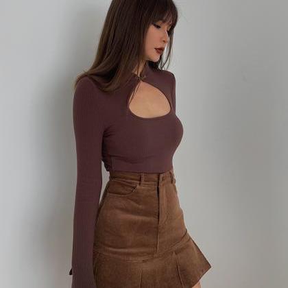 Ruffled Pleated Mini Skirt