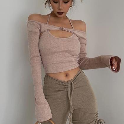 Camisole Long Sleeve Two Piece Sexy..