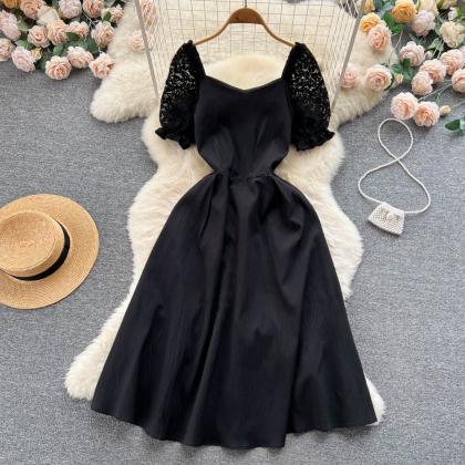 Short Sleeves Lace Dress A Line Wedding Party..