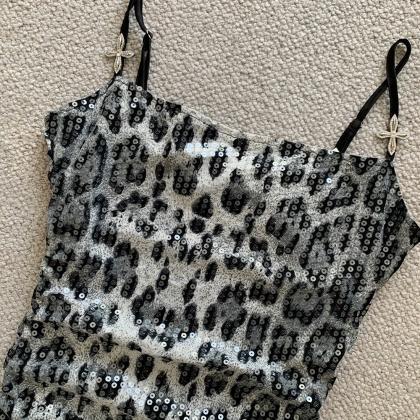 Cheetah Print Sleevess Mini Dress