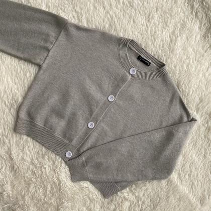 Long Sleeve Button Down Cardigan Knitwear Sweater..