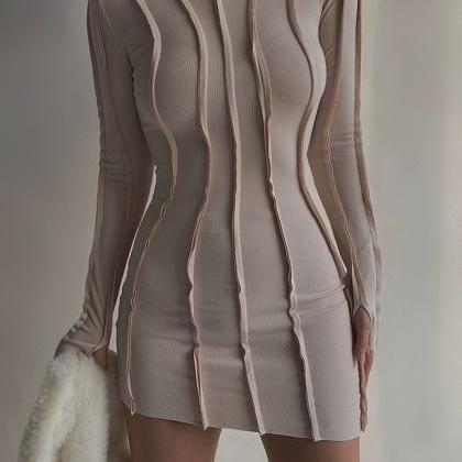 Kardashian Long-sleeved Bodycon Dress With Thumb..