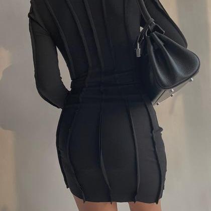 Kardashian Long-sleeved Bodycon Dress With Thumb..