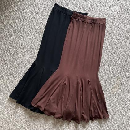 Spice Girl Fishtail Skirt High-waisted Slim-fit..