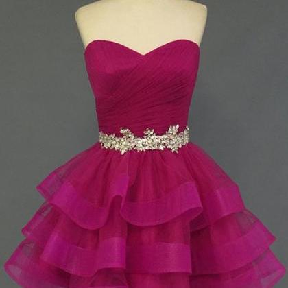 Sweetheart Beading Prom Dress,sexy Short Party..