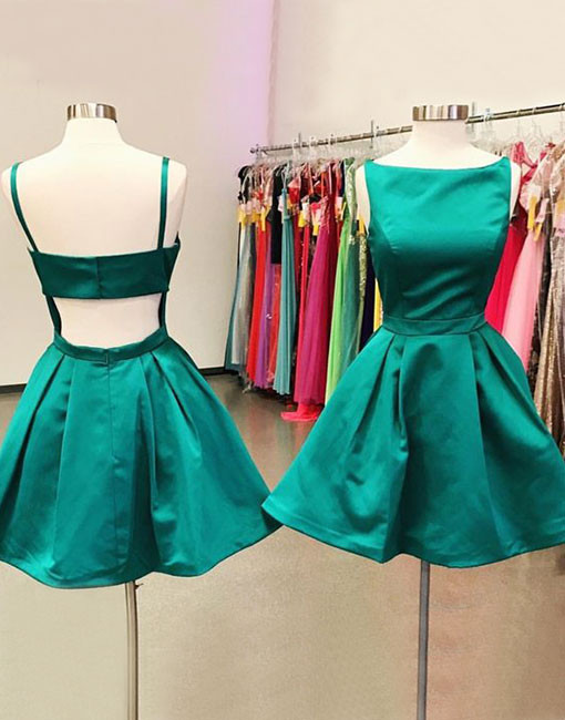 Cute A Line Green Short Prom Dress,2017 Homecoming Dress