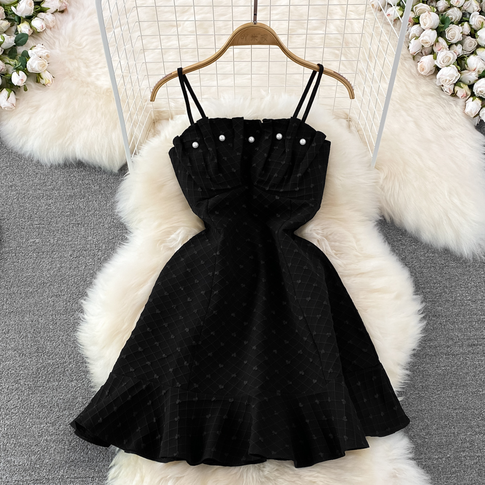 Suspender dress Floral Chiffon fishtail Ruffle Skirt  4117 main image 0