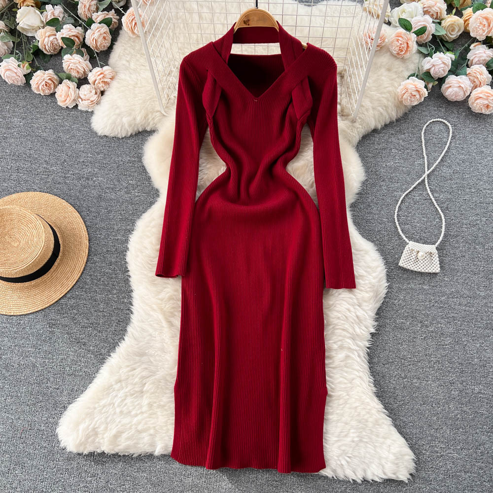 V-Neck Top Hip Wrap Skirt Cover Ups