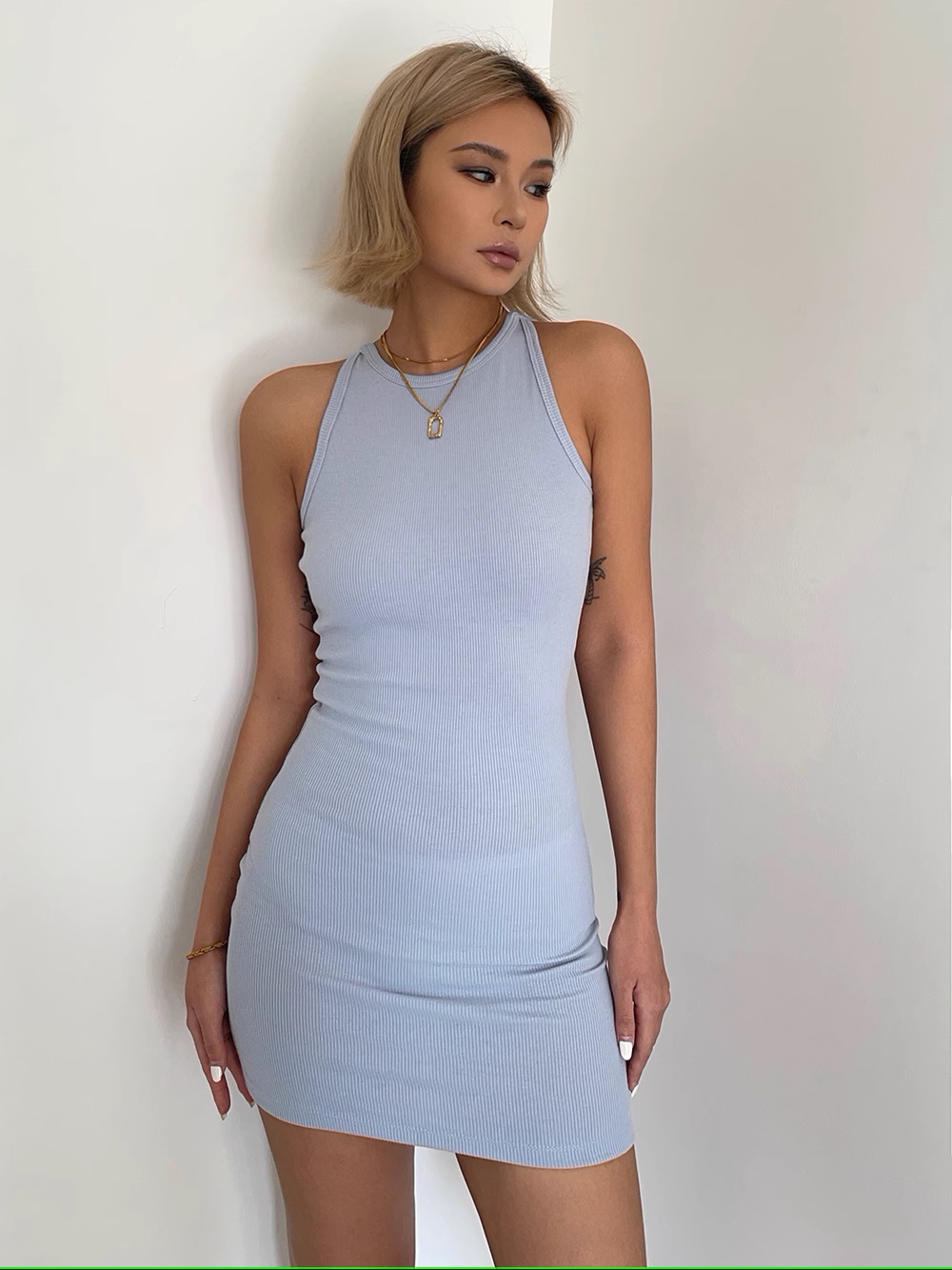 Sexy Backless Halter Party Dress Short Prom Dress Bodycon Dress