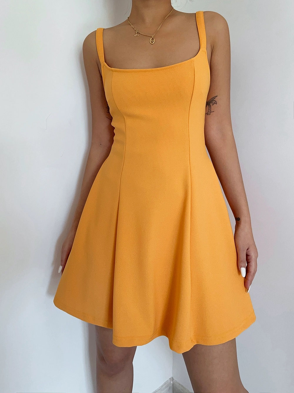 Halter backless mini dress