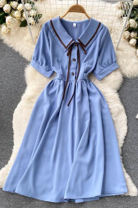 Vintage French Slim Lapel Dress