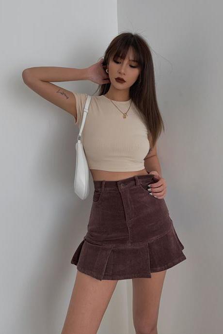 ruffled pleated Mini skirt