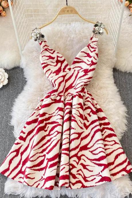 Vintage Zebra Sling A-line Dress