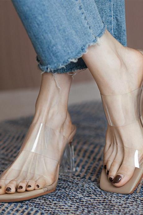 Transparent High Heel Sandals Fairy Wind Crystal Sandals