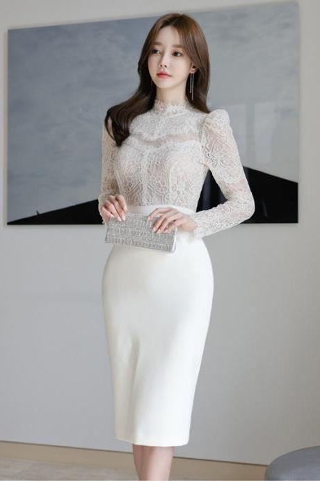 Long Sleeve Lace Bodycon Dress