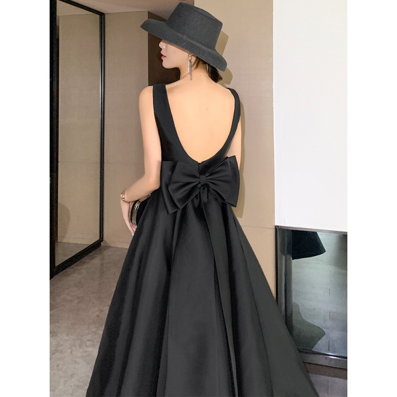Black Evening Dress Hepburn Style Party Dress on Luulla