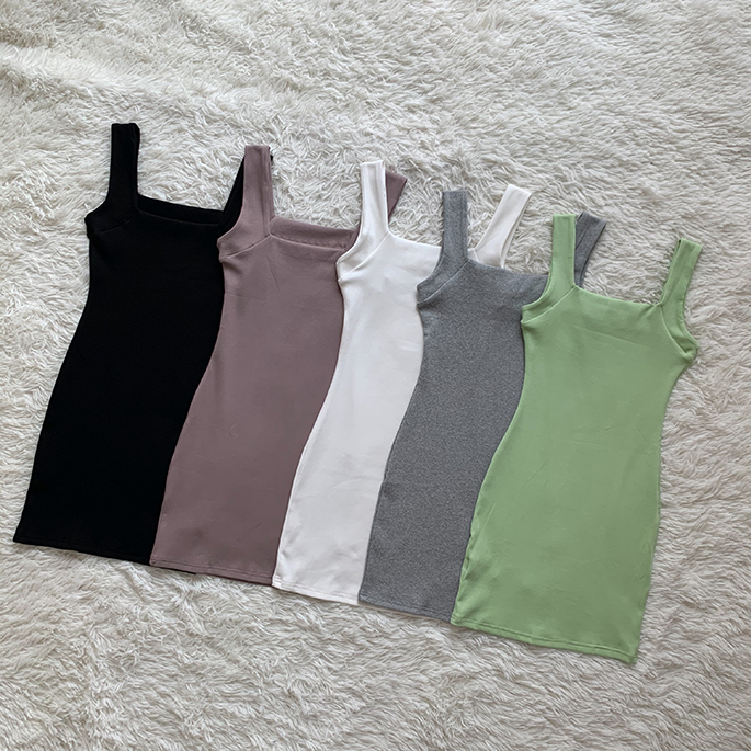 Ruffled Square Neck Wide Strap Tank