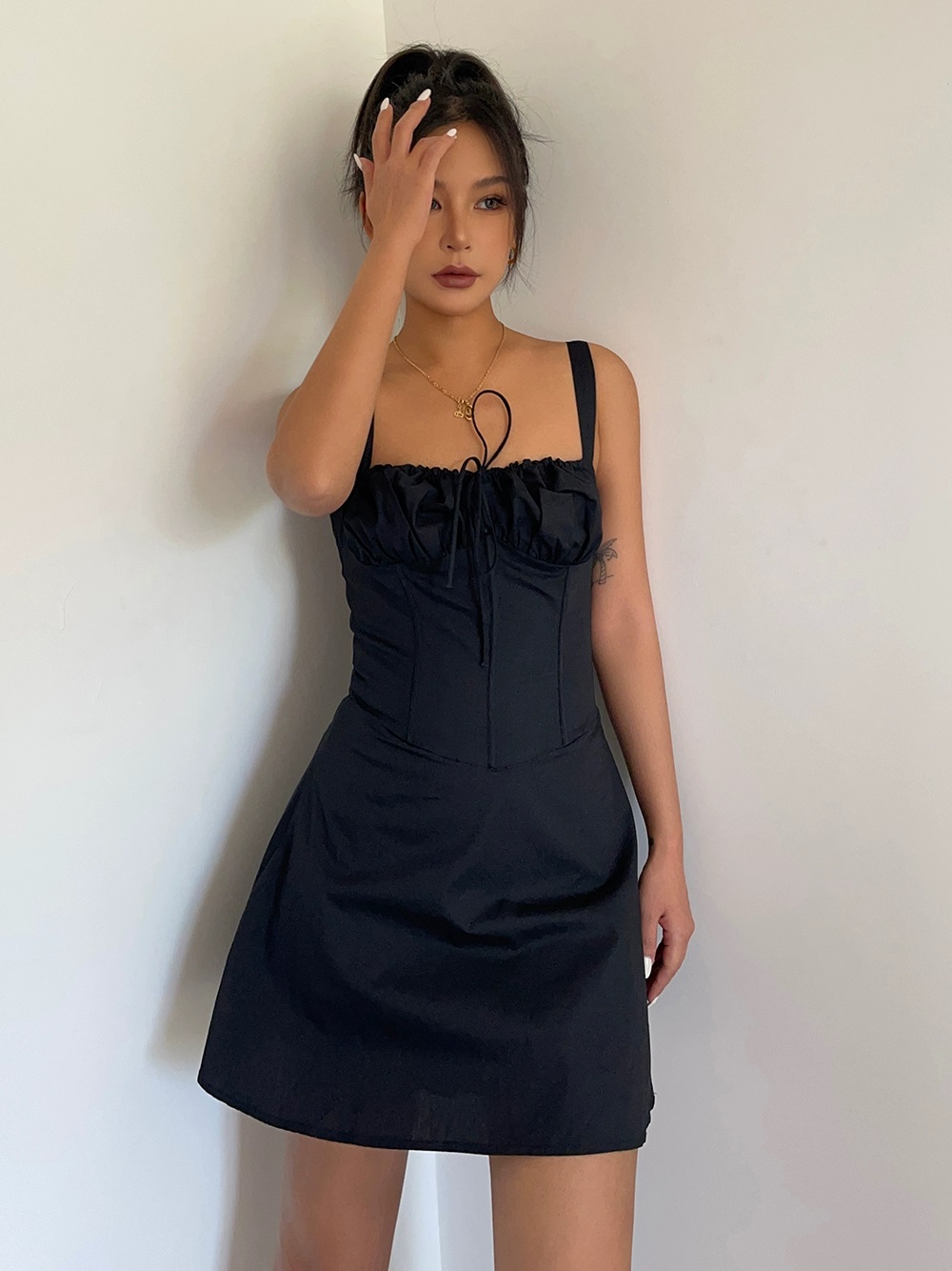 Cross Halter Sexy Strappy Gradient Dress